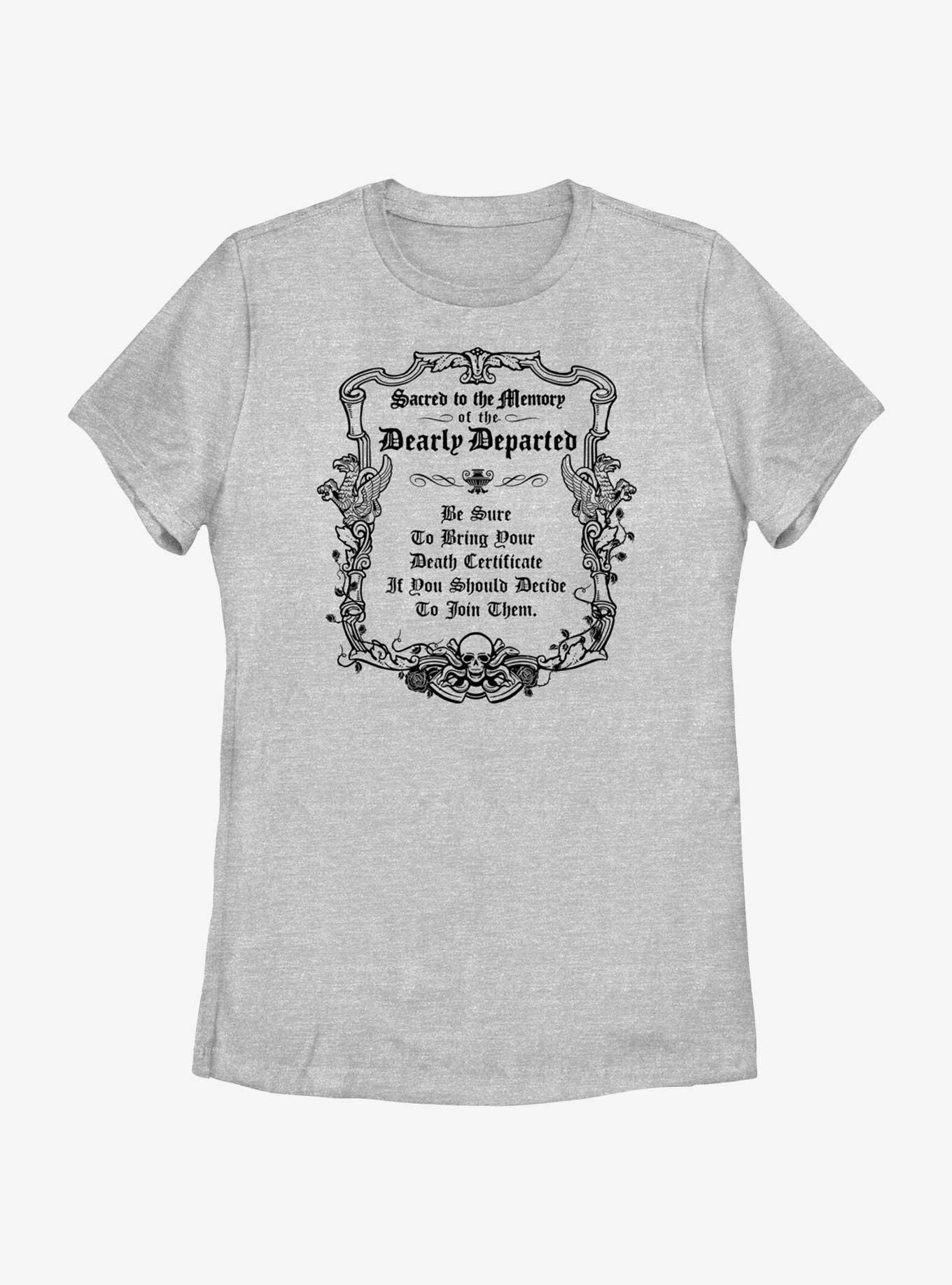 Disney Haunted Mansion Message To The Dearly Departed Womens T-Shirt, , hi-res