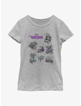 Disney Haunted Mansion Map Youth Girls T-Shirt, , hi-res