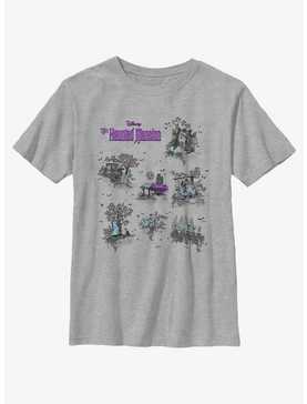 Disney Haunted Mansion Map Youth T-Shirt, , hi-res