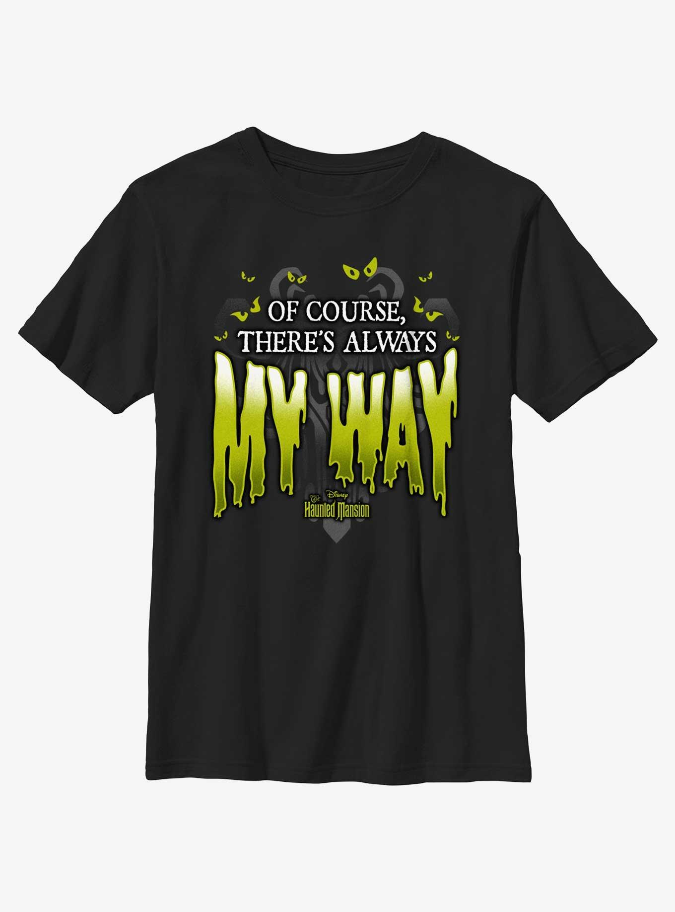 Disney Haunted Mansion Of Course There's Always My Way Youth T-Shirt, BLACK, hi-res