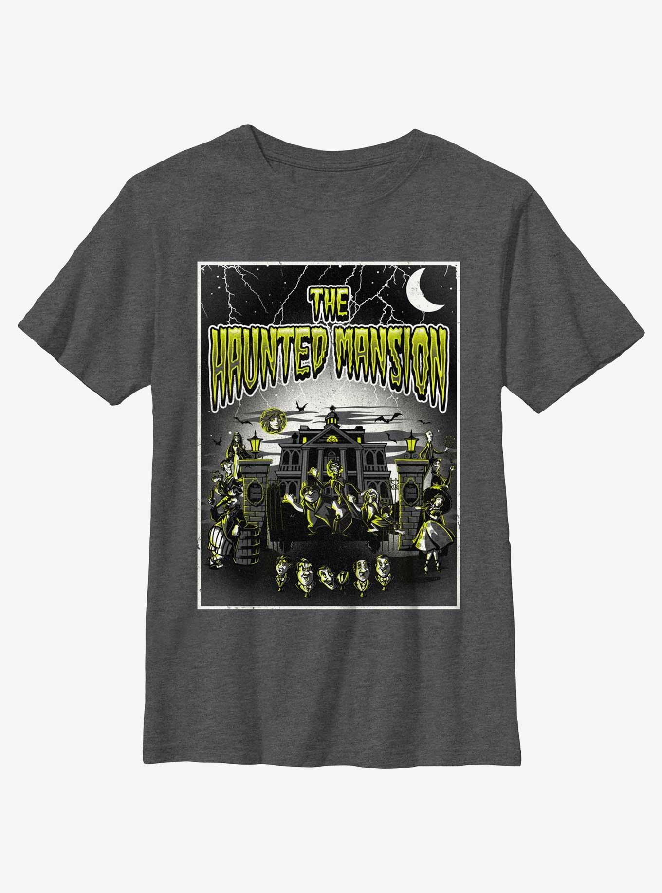Disney Haunted Mansion Horror Mansion Poster Youth T-Shirt BoxLunch Web Exclusive, , hi-res