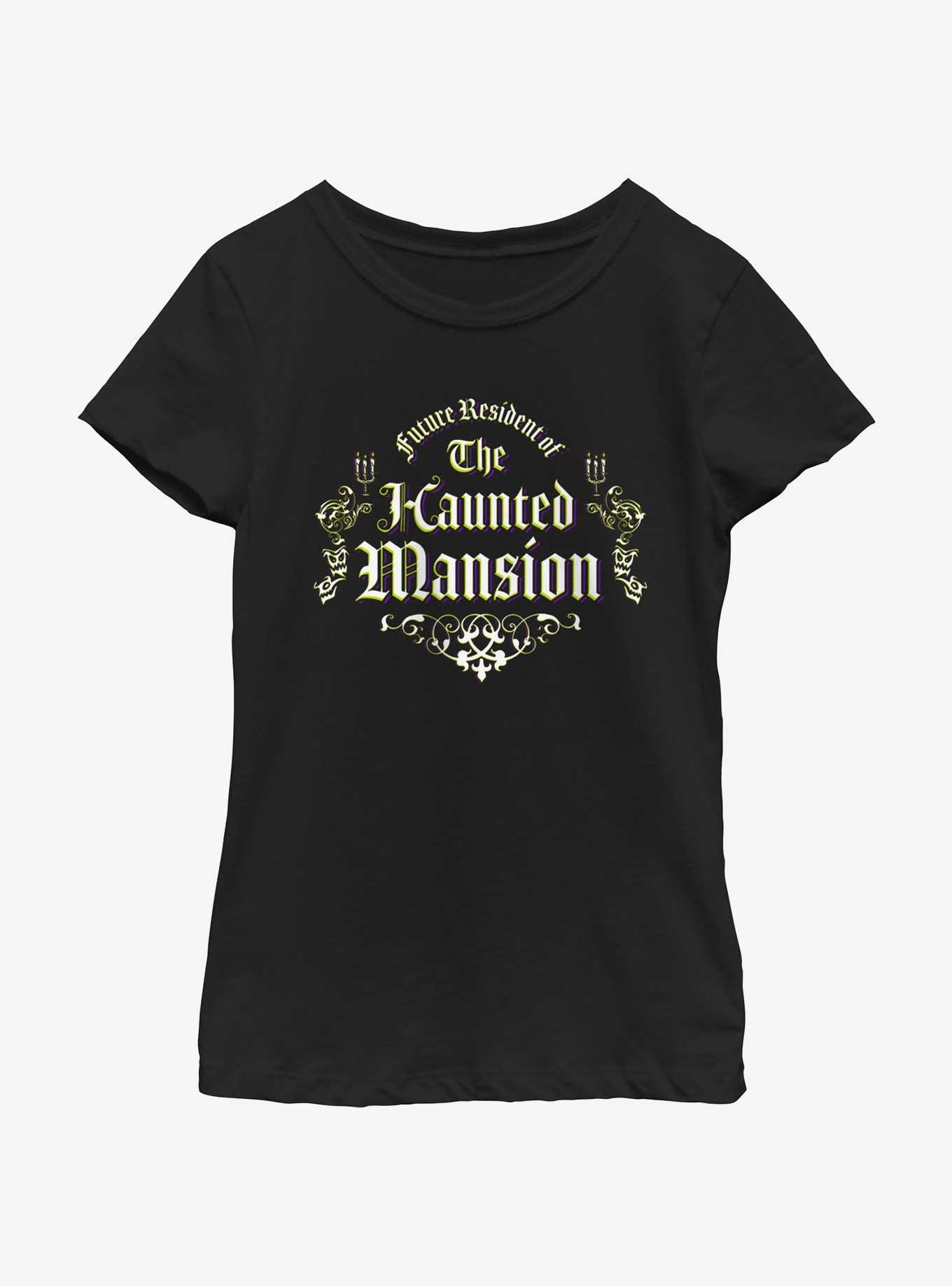 Disney Haunted Mansion Future Resident Youth Girls T-Shirt, BLACK, hi-res