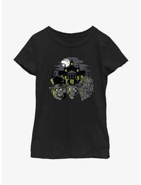 Disney Haunted Mansion Three Hitchhiking Ghosts Heads Youth Girls T-Shirt, , hi-res