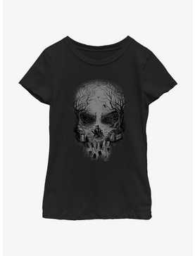 Disney Haunted Mansion Skull Graveyard Ghosts Youth Girls T-Shirt, , hi-res