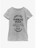 Disney Haunted Mansion Here Lies Phineas Pock Youth Girls T-Shirt, ATH HTR, hi-res