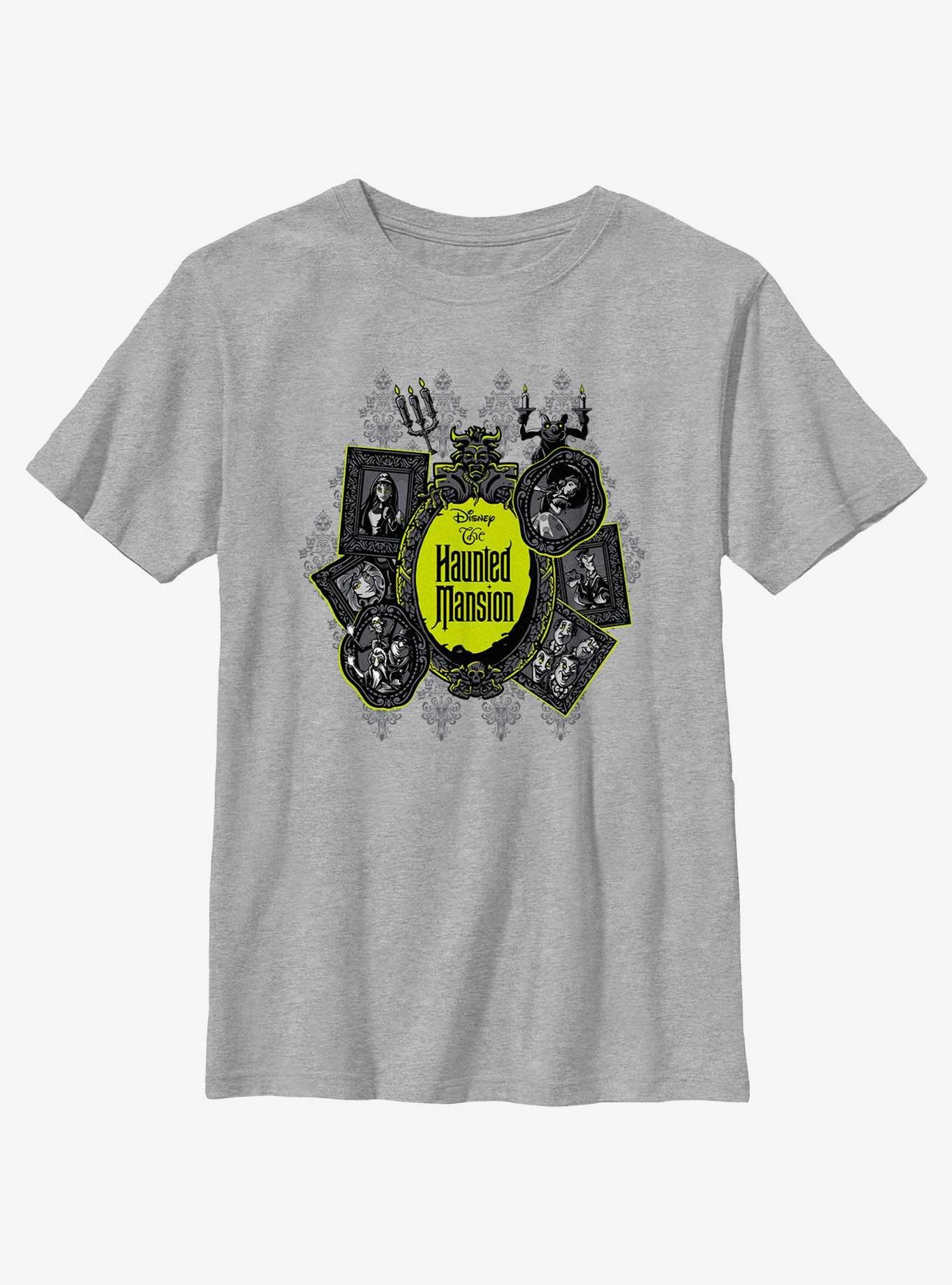 Disney Haunted Mansion Resident Portraits Youth T-Shirt, ATH HTR, hi-res