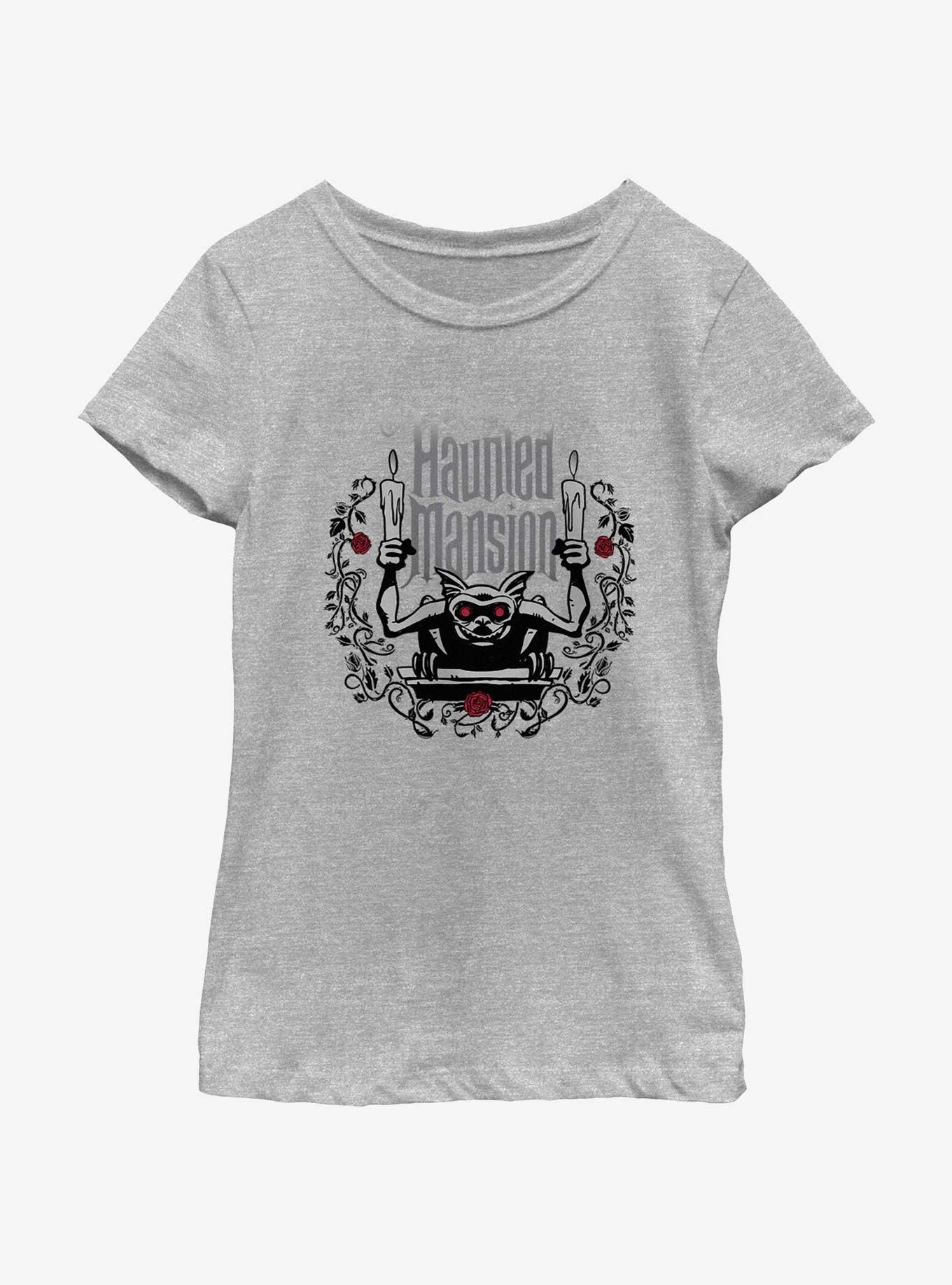 Disney Haunted Mansion Gargoyle With Candles Youth Girls T-Shirt, , hi-res