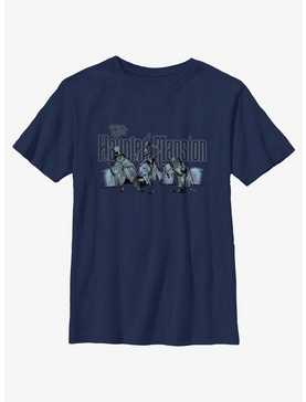 Disney Haunted Mansion Hitchhiking Ghosts Logo Youth T-Shirt, , hi-res
