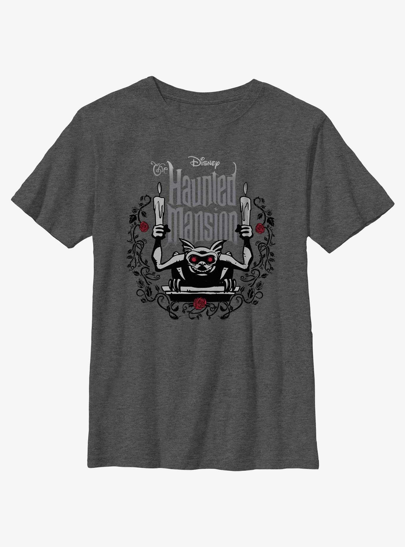 Disney Haunted Mansion Gargoyle With Candles Youth T-Shirt, , hi-res