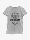 Disney Haunted Mansion Here Lies Good Old Fred Youth Girls T-Shirt, ATH HTR, hi-res
