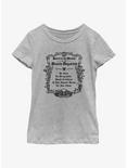 Disney Haunted Mansion Message To The Dearly Departed Youth Girls T-Shirt, ATH HTR, hi-res