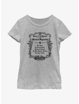 Disney Haunted Mansion Message To The Dearly Departed Youth Girls T-Shirt, , hi-res