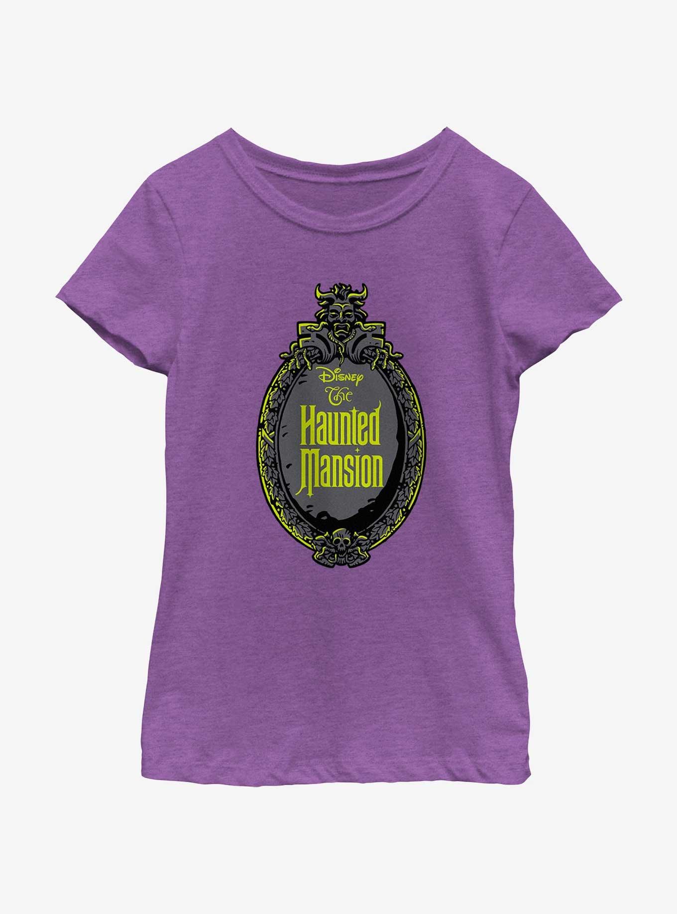 Disney Haunted Mansion Haunted Mirror Youth Girls T-Shirt, PURPLE BERRY, hi-res
