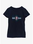 Disney Haunted Mansion Master Gracey Skeleton Portrait Youth Girls T-Shirt, NAVY, hi-res