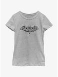 Disney Haunted Mansion Characters Within Bat Youth Girls T-Shirt, ATH HTR, hi-res