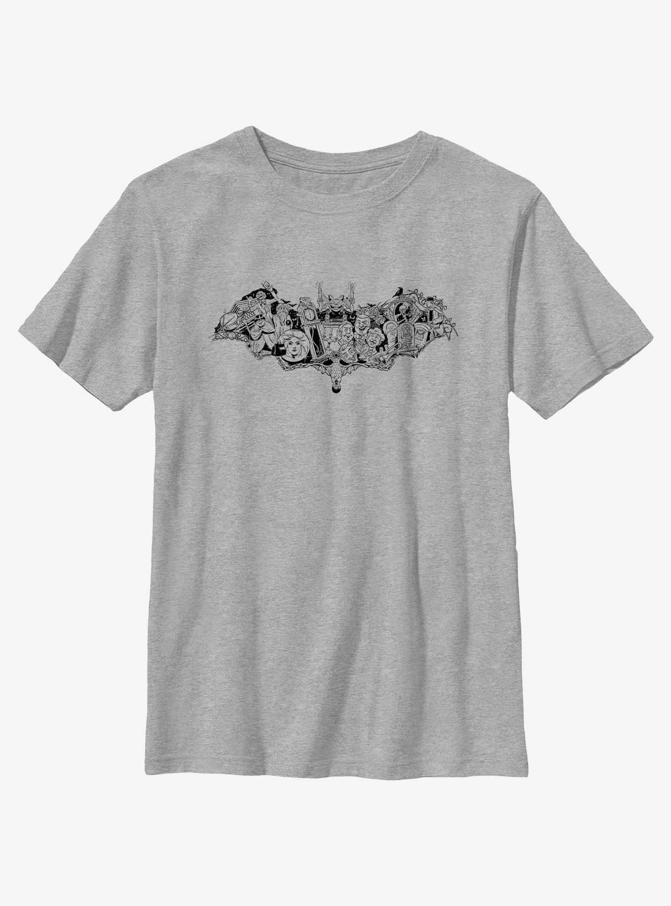 Disney Haunted Mansion Characters Within Bat Youth T-Shirt, , hi-res