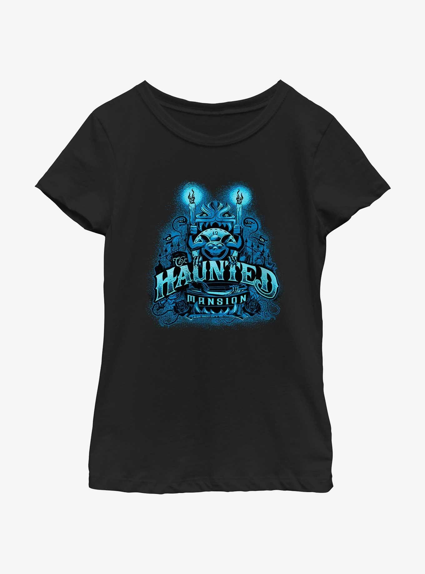 Disney Haunted Mansion Haunted Gargoyle Candles Youth Girls T-Shirt, , hi-res
