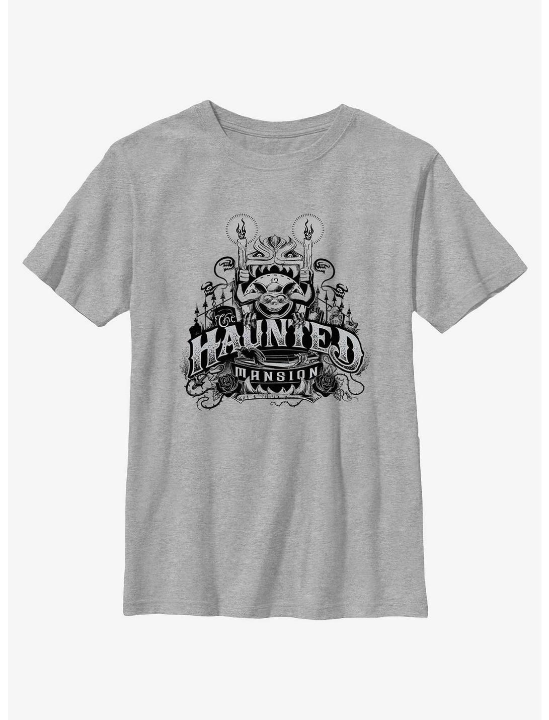 Disney Haunted Mansion Haunted Gargoyle Candles Youth T-Shirt, ATH HTR, hi-res
