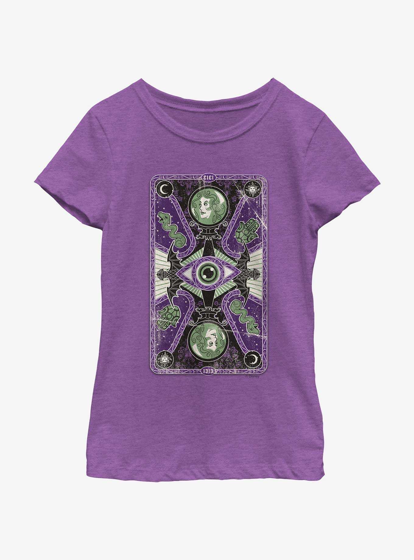 Disney Haunted Mansion Madam Leota Tarot Card Youth Girls T-Shirt, , hi-res