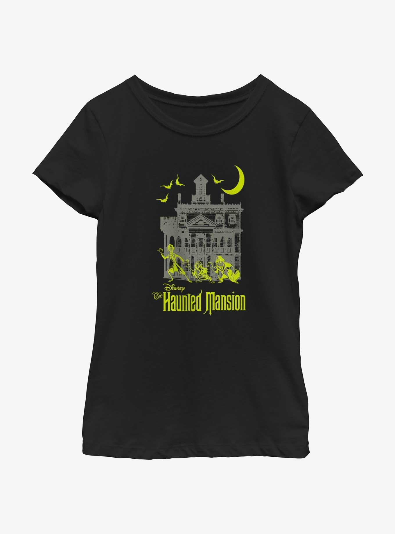 Disney Haunted Mansion Moon Night Hitchhike Youth Girls T-Shirt, , hi-res