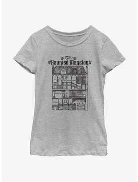 Disney Haunted Mansion Blueprint Youth Girls T-Shirt, , hi-res