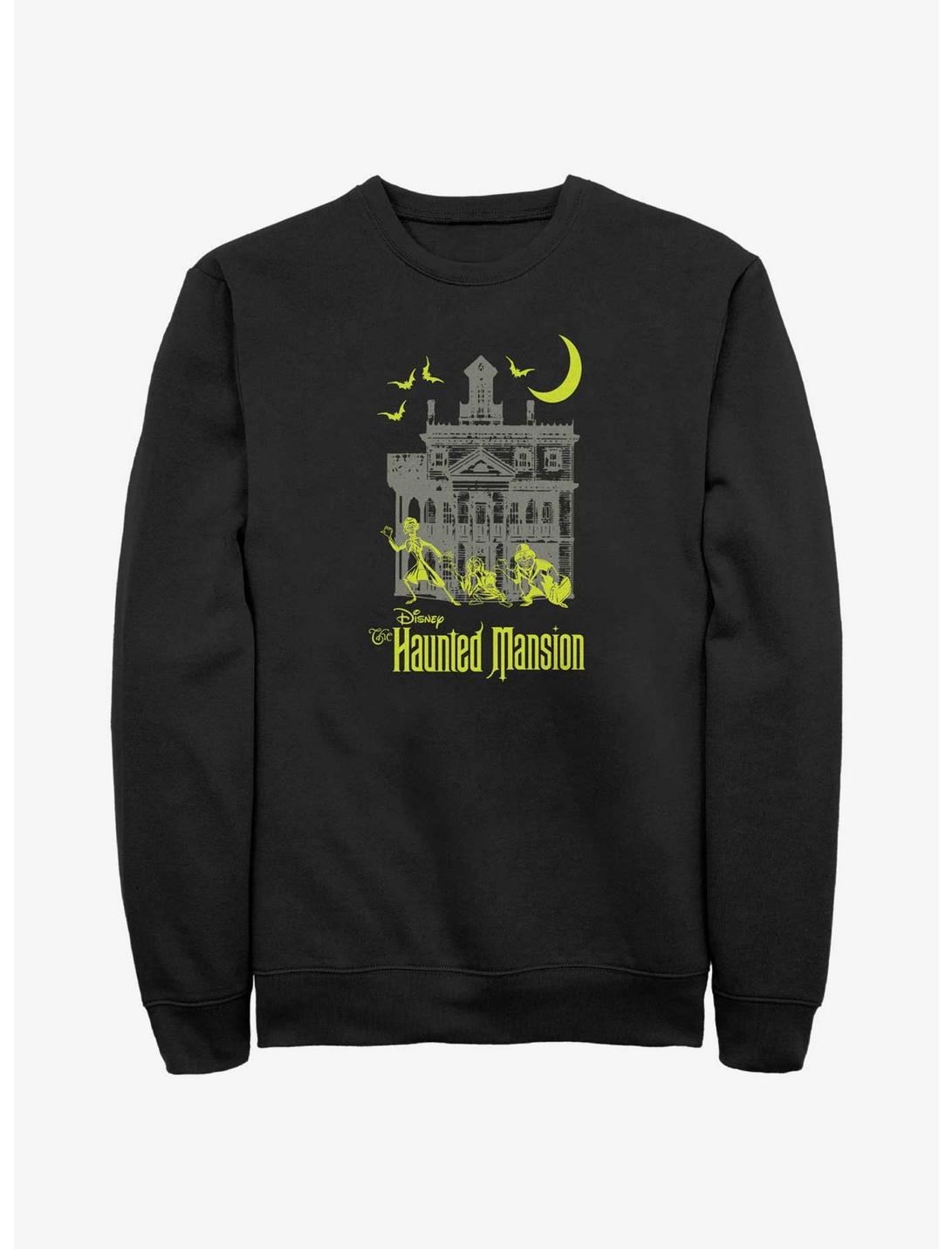 Disney Haunted Mansion Moon Night Hitchhike Sweatshirt, BLACK, hi-res