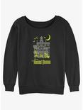 Disney Haunted Mansion Moon Night Hitchhike Womens Slouchy Sweatshirt, BLACK, hi-res