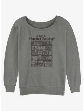 Disney Haunted Mansion Blueprint Womens Slouchy Sweatshirt, , hi-res