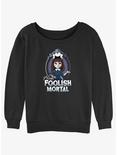 Disney Haunted Mansion His Foolish Mortal Womens Slouchy Sweatshirt, BLACK, hi-res