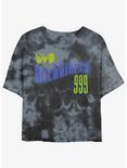 Disney Haunted Mansion Hitchhikers Club Tie-Dye Womens Crop T-Shirt, BLKCHAR, hi-res