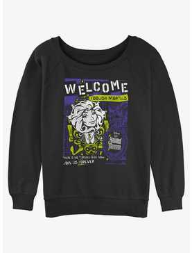 Disney Haunted Mansion Leota Toombs Welcome Poster Womens Slouchy Sweatshirt, , hi-res