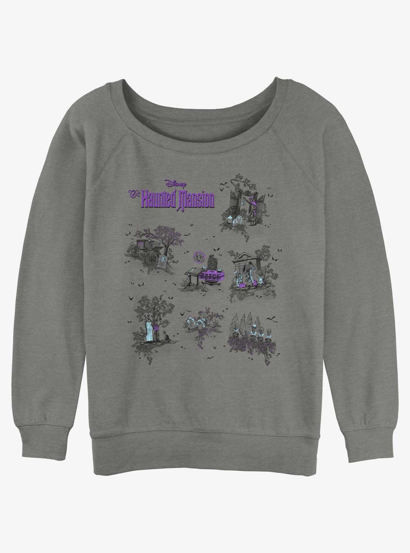 Disney Haunted Mansion Map Womens Slouchy Sweatshirt, , hi-res