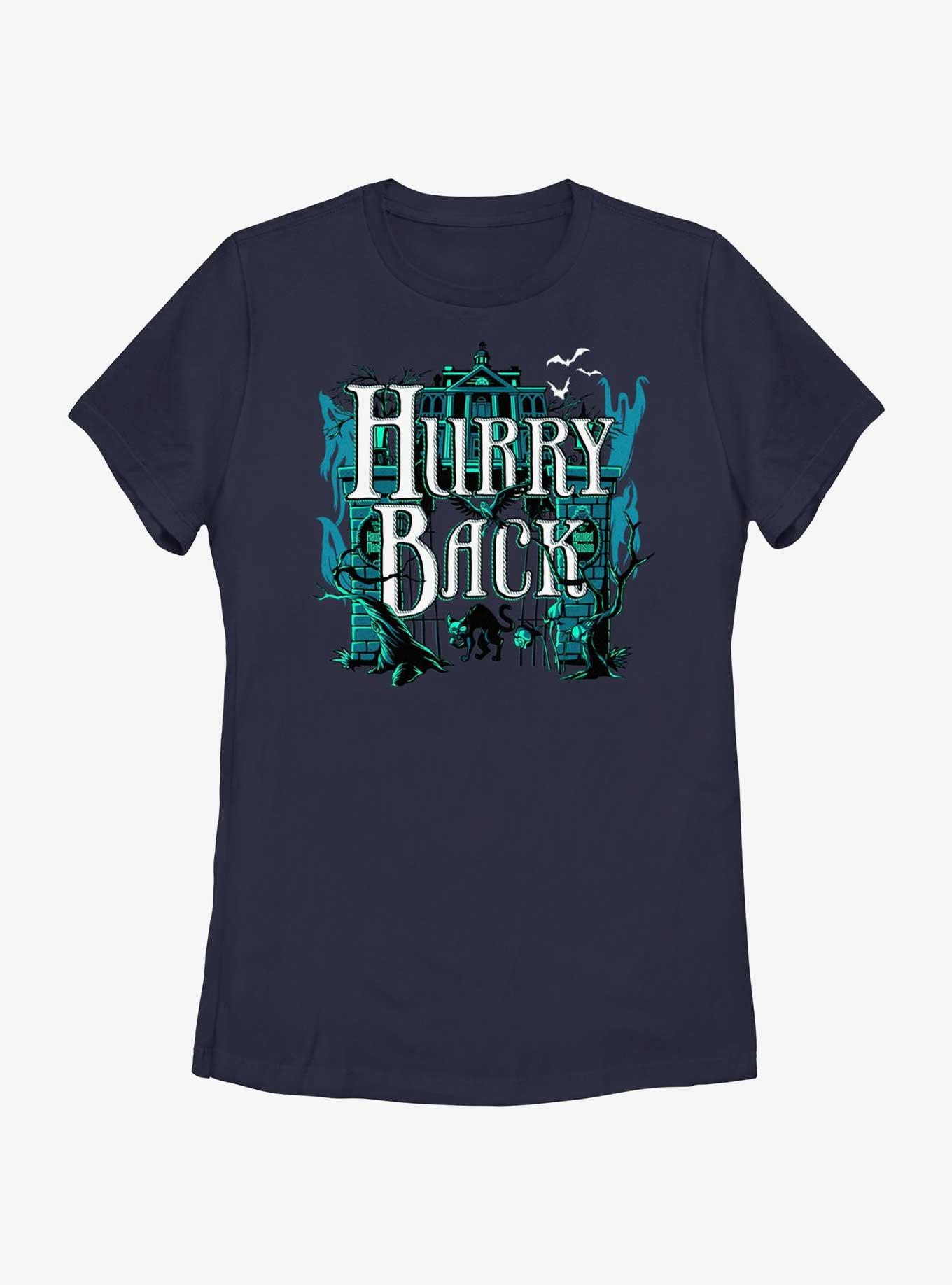 Disney Haunted Mansion Hurry Back Womens T-Shirt, NAVY, hi-res
