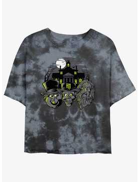 Disney Haunted Mansion Hitchhiking Ghosts Heads Tie-Dye Womens Crop T-Shirt, , hi-res