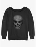 Disney Haunted Mansion Skull Graveyard Ghosts Womens Slouchy Sweatshirt, BLACK, hi-res