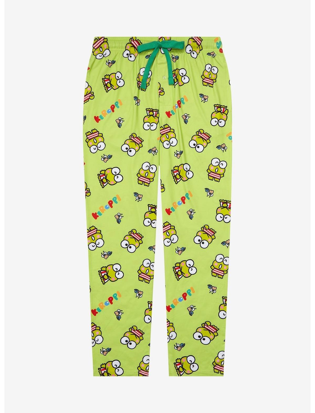 Sanrio Keroppi Allover Print Sleep Pants - BoxLunch Exclusive, LIGHT GREEN, hi-res