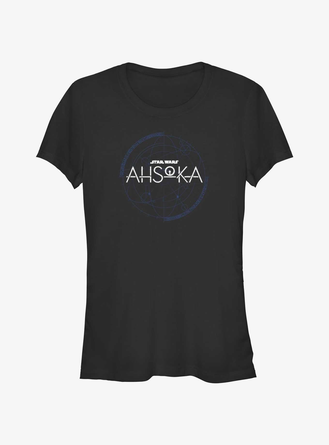 Star Wars Ahsoka Planetary Logo Girls T-Shirt, BLACK, hi-res