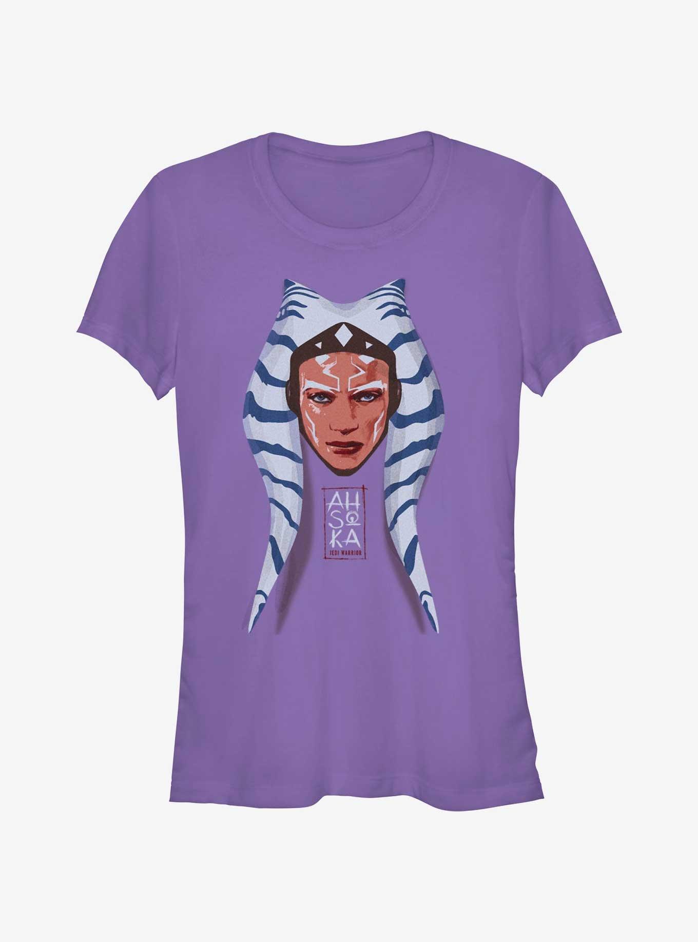 Star Wars Ahsoka Montral Portrait Girls T-Shirt, PURPLE, hi-res