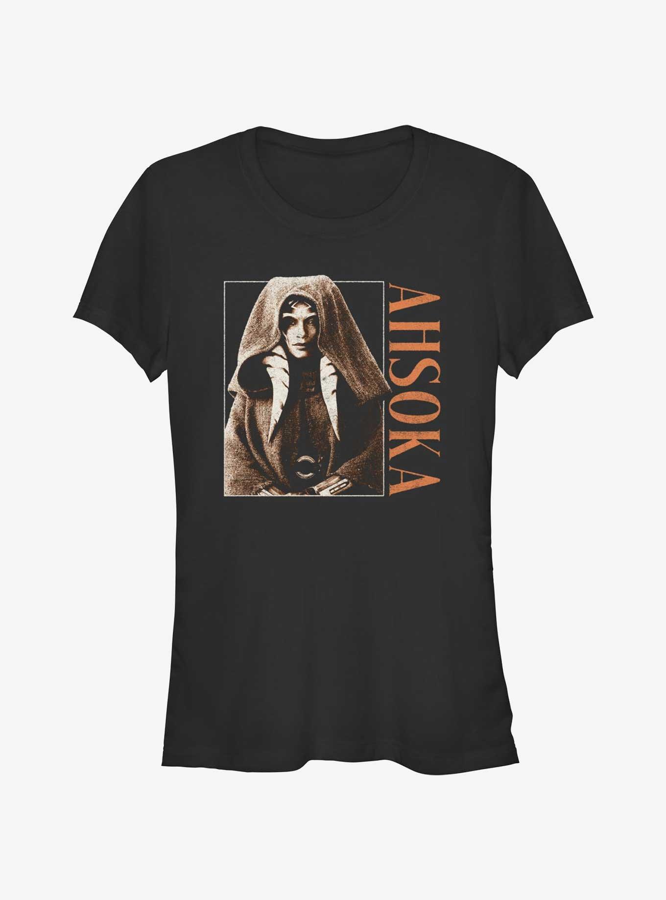 Star Wars Ahsoka Cloaked Jedi Girls T-Shirt Hot Topic Web Exclusive, BLACK, hi-res