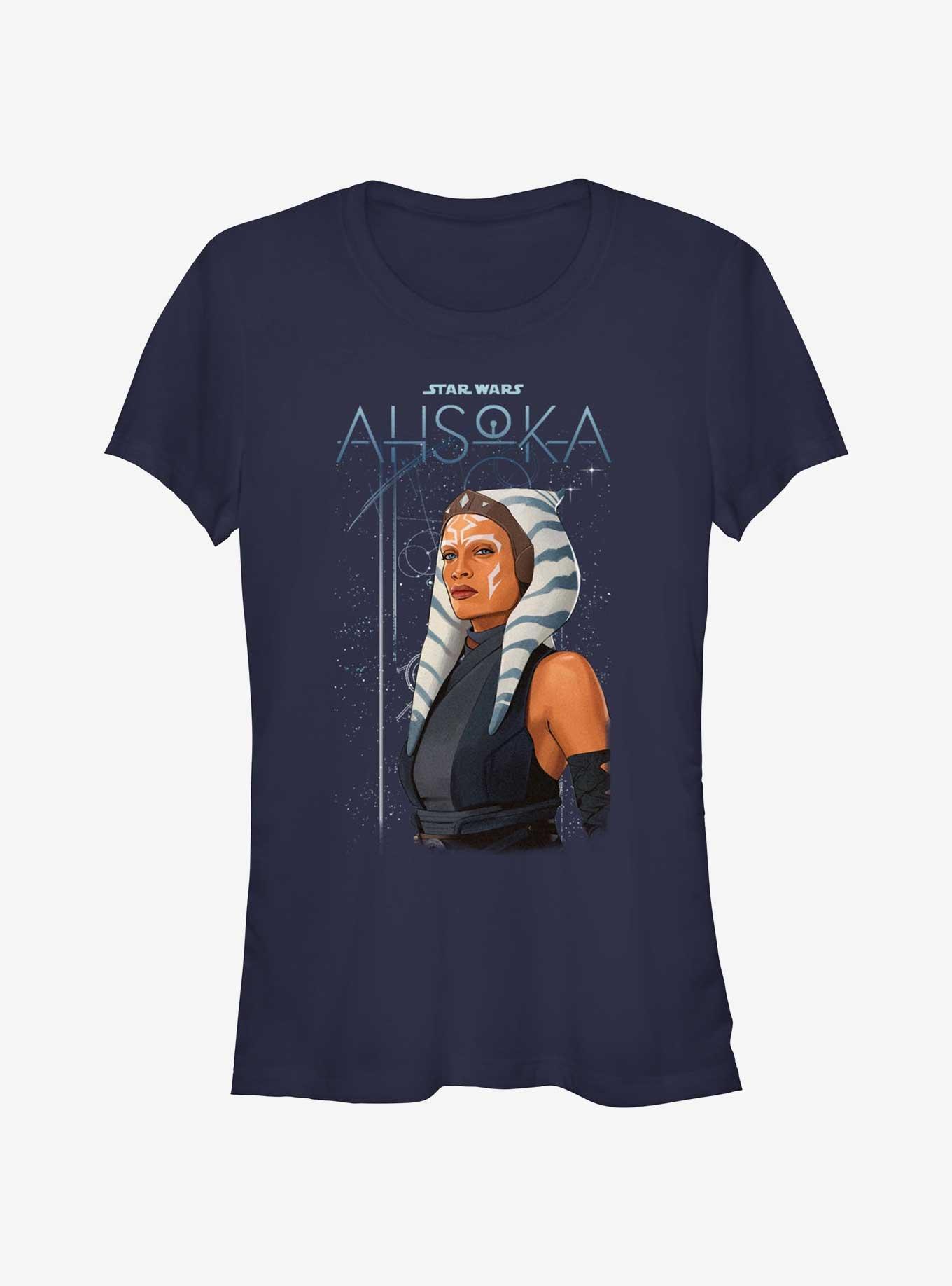 Star Wars Ahsoka Celestial Jedi Girls T-Shirt Hot Topic Web Exclusive, , hi-res