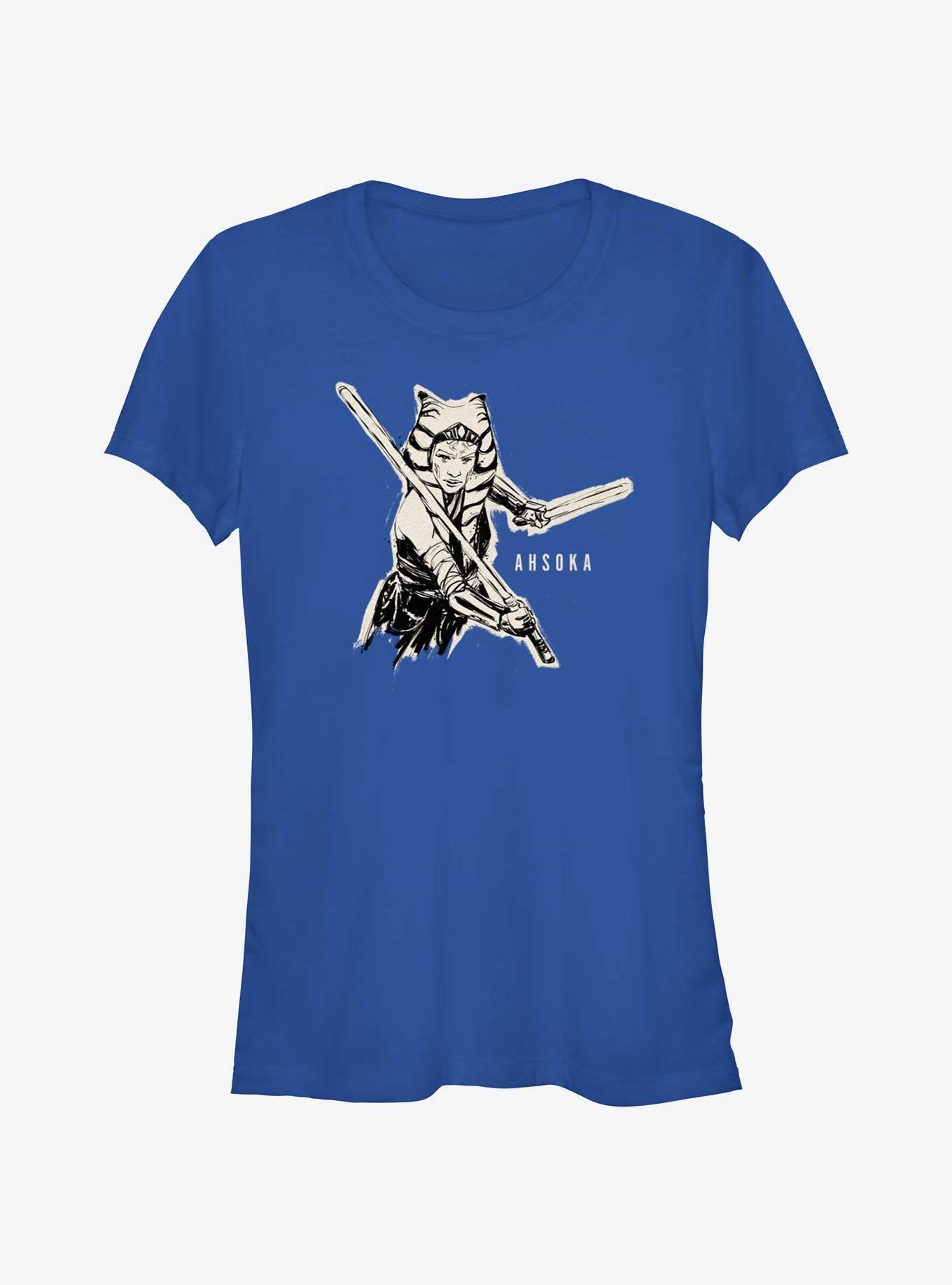 Star Wars Ahsoka Jedi Sketch Girls T-Shirt, , hi-res