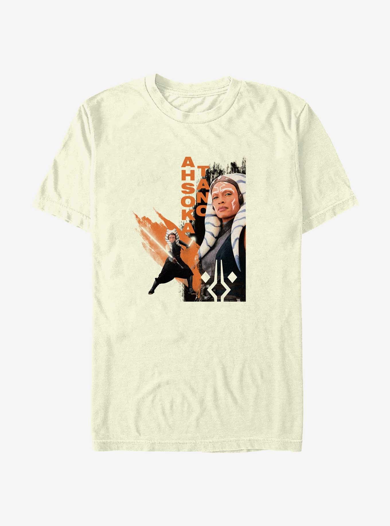 Star Wars Ahsoka Portrait Swoosh T-Shirt, NATURAL, hi-res