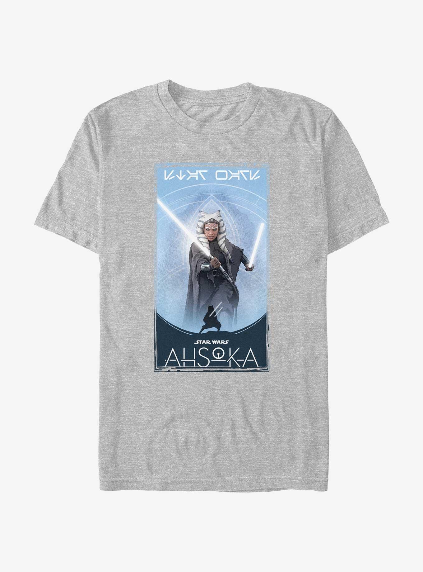 Star Wars Ahsoka Jedi Poster T-Shirt, ATH HTR, hi-res