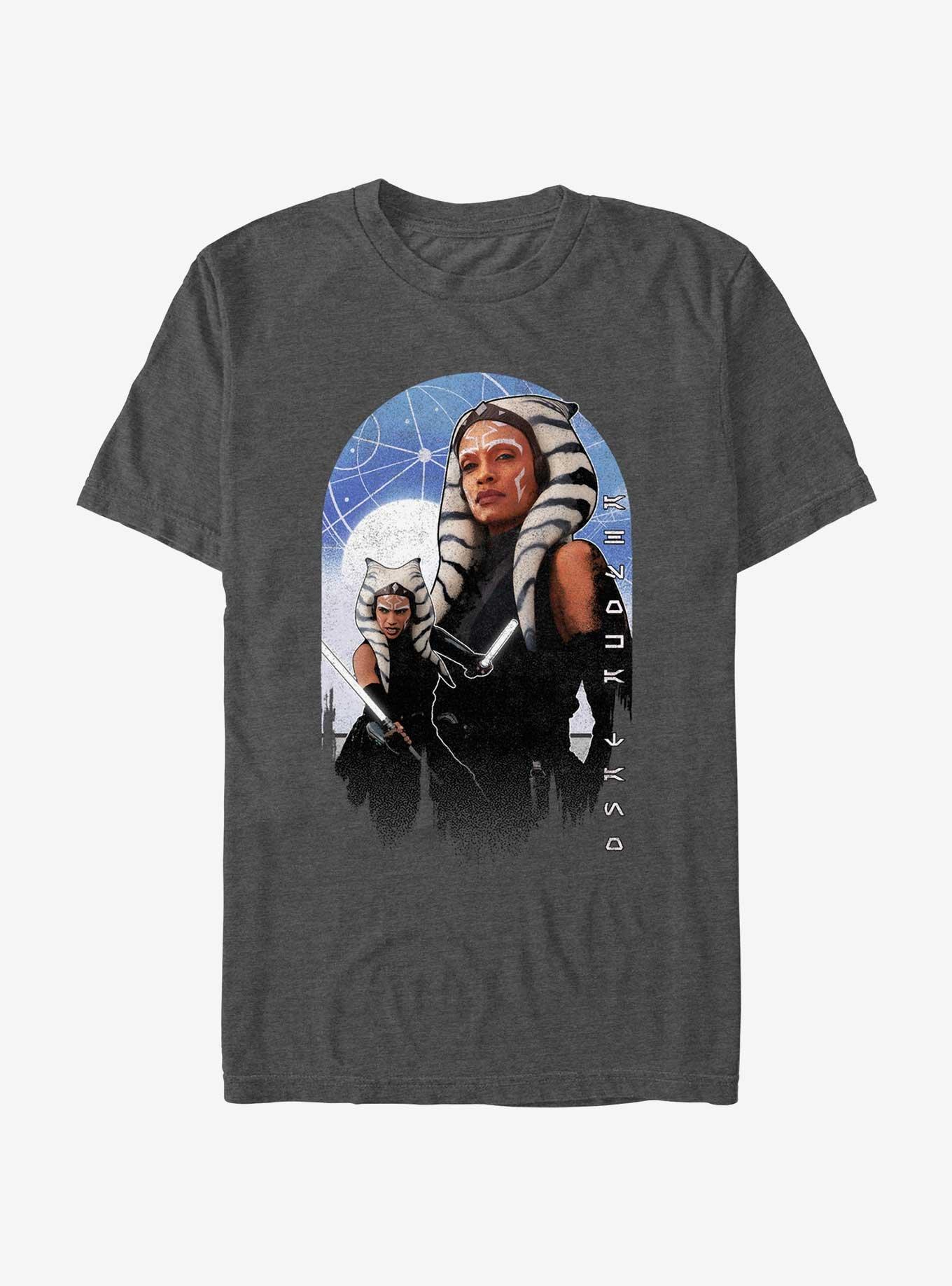 Star Wars Ahsoka Celestial Warrior T-Shirt, CHAR HTR, hi-res