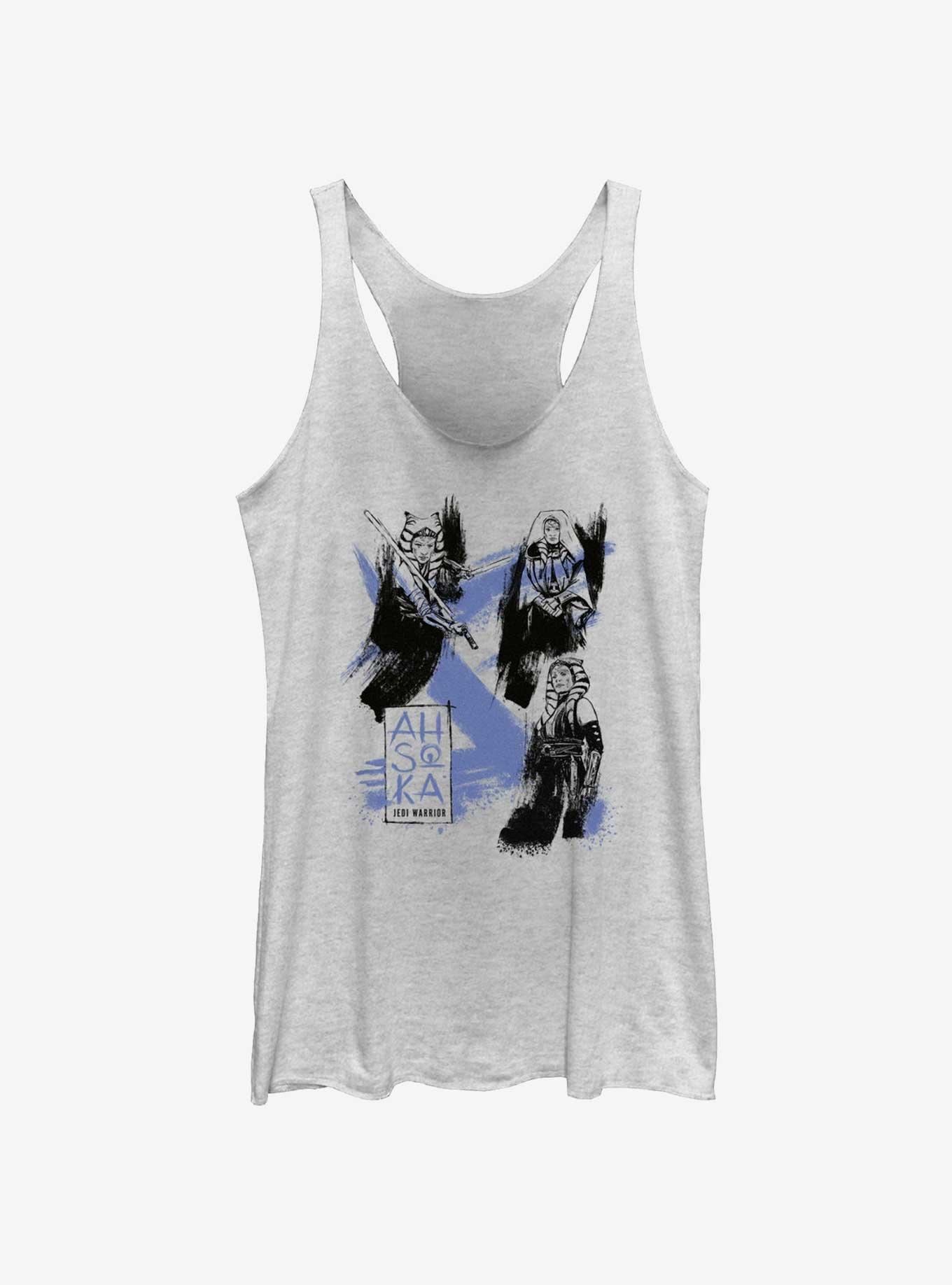 Star Wars Ahsoka Jedi Strokes Girls Tank, WHITE HTR, hi-res