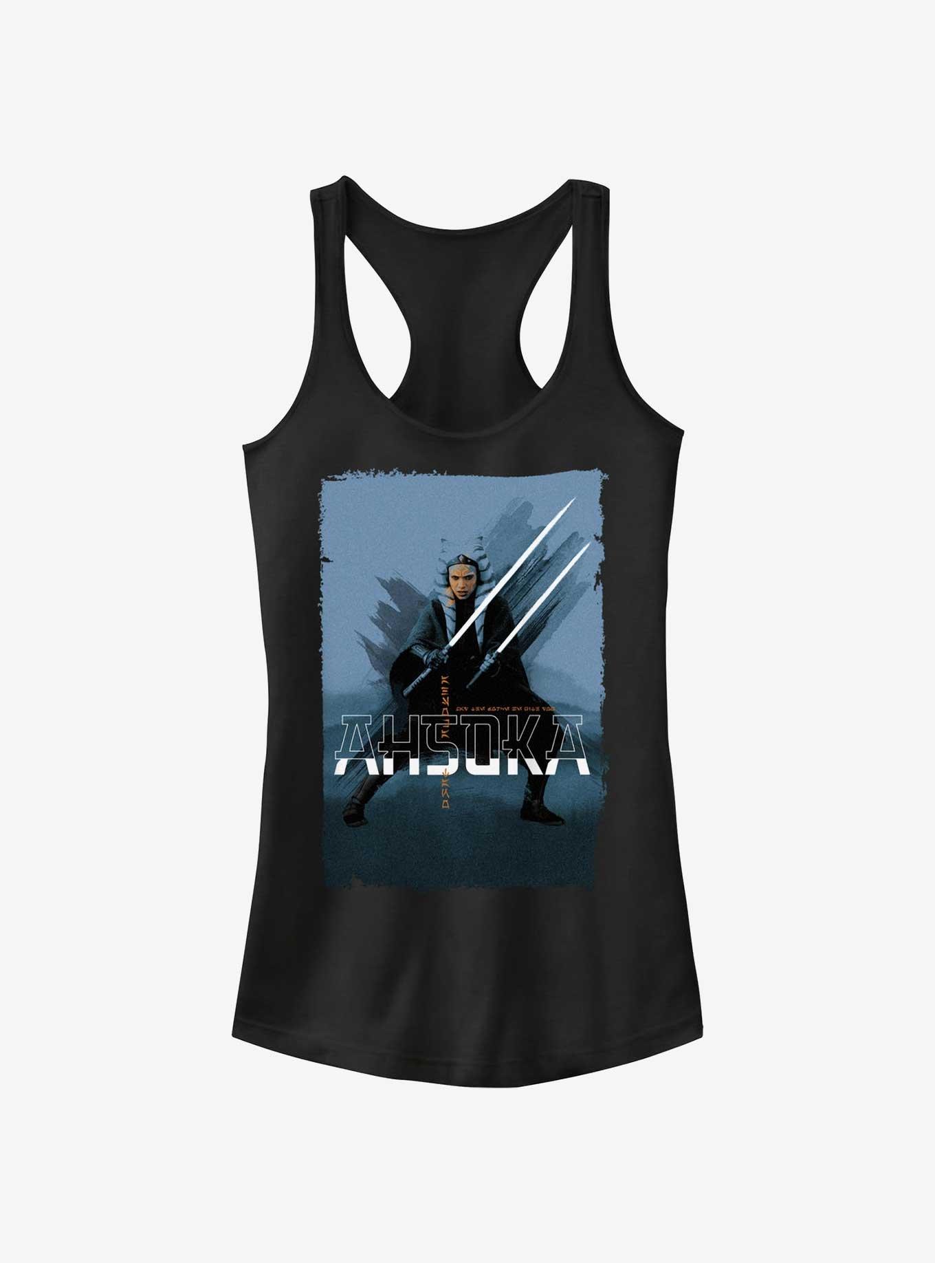 Star Wars Ahsoka Cold Tonal Girls Tank, BLACK, hi-res