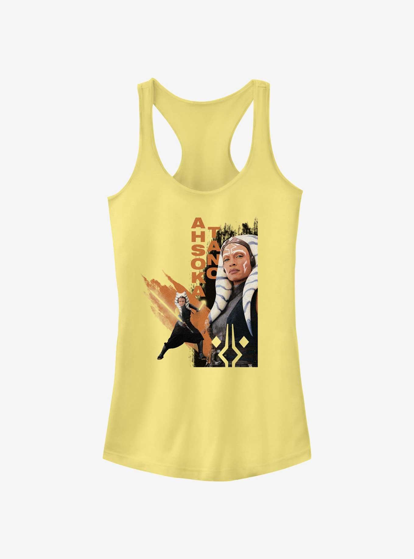 Star Wars Ahsoka Portrait Swoosh Girls Tank, BANANA, hi-res