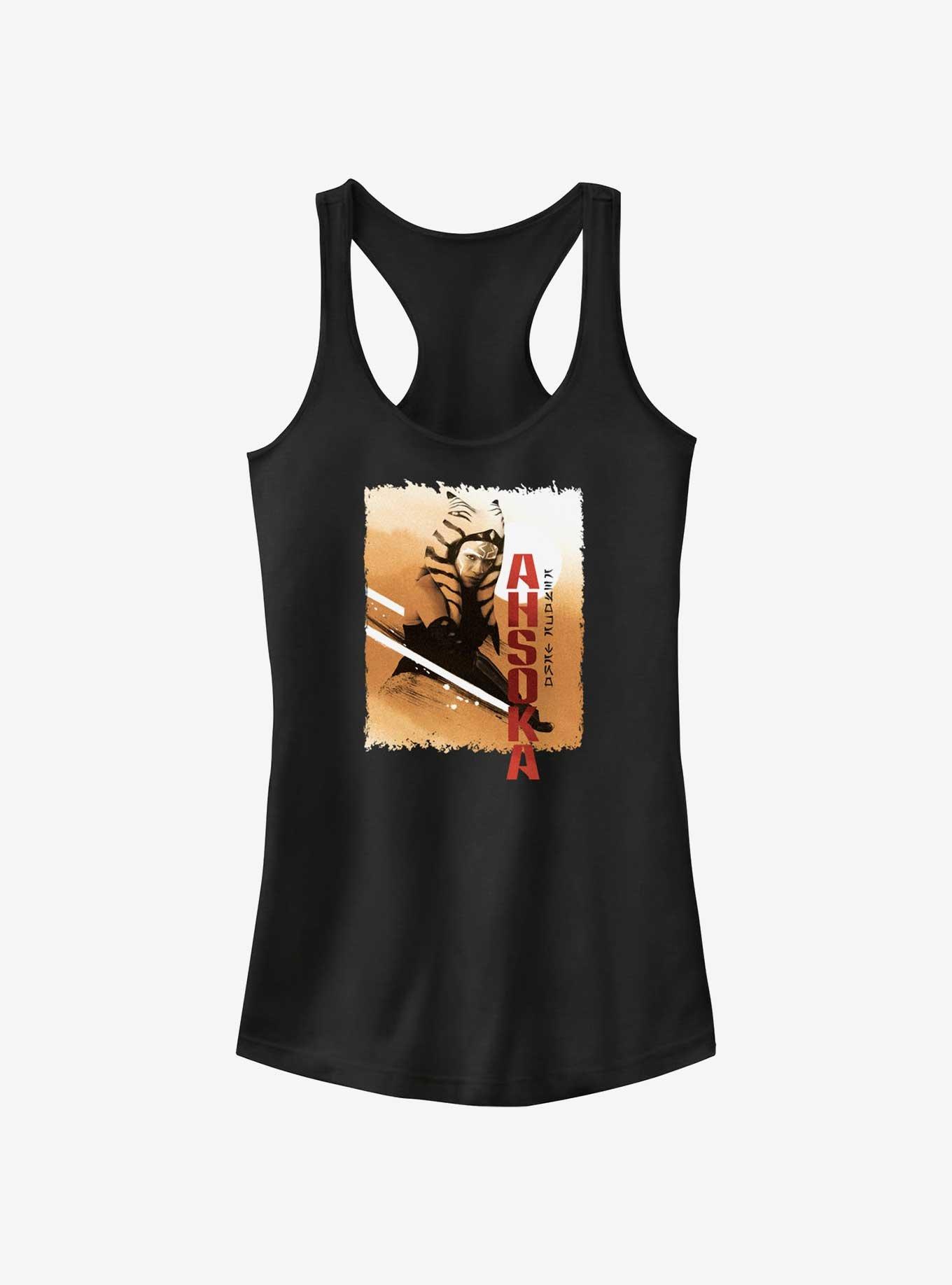 Star Wars Ahsoka Warm Tonal Swoosh Girls Tank, BLACK, hi-res