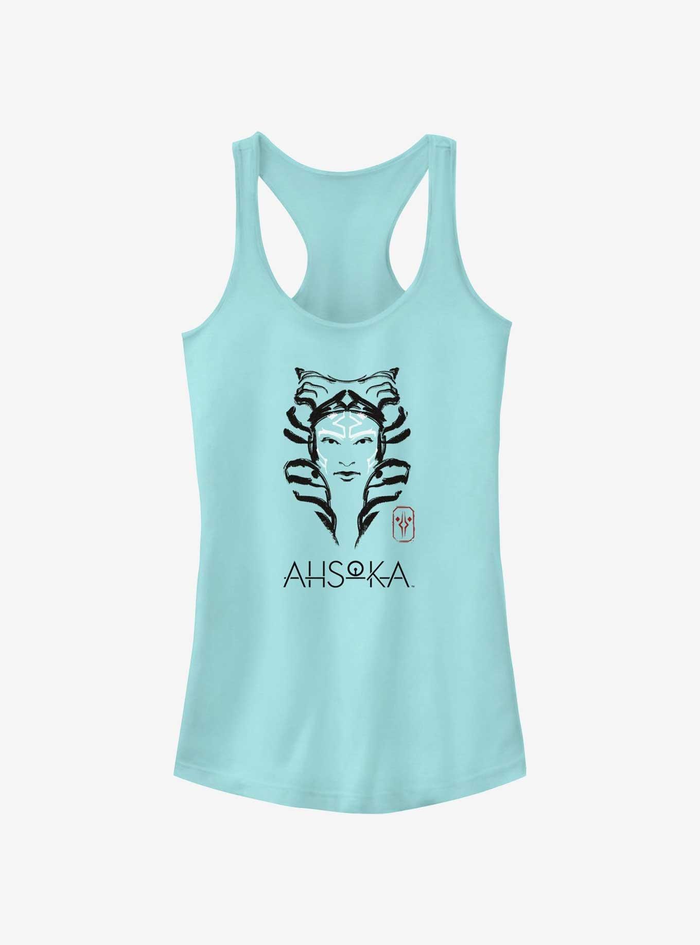 Star Wars Ahsoka Face Portrait Girls Tank, CANCUN, hi-res