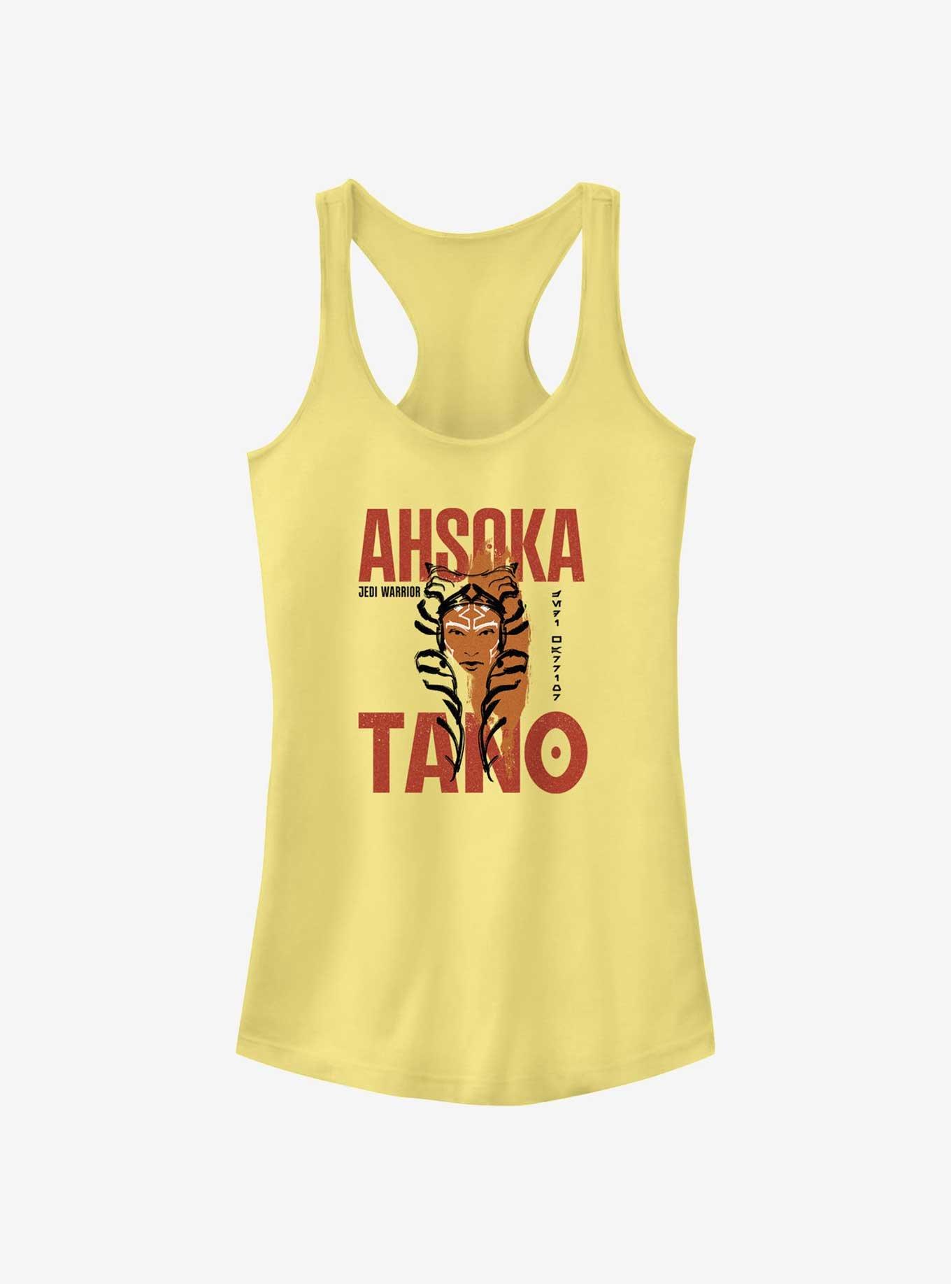 Star Wars Ahsoka Face Overlay Girls Tank, BANANA, hi-res